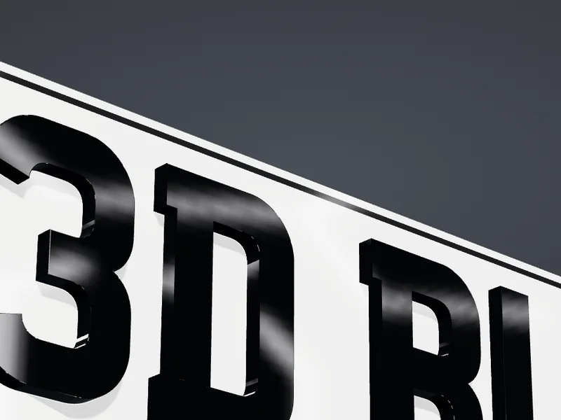 Close-up of 4D 6 mm, bordered characters, rendered by the builder