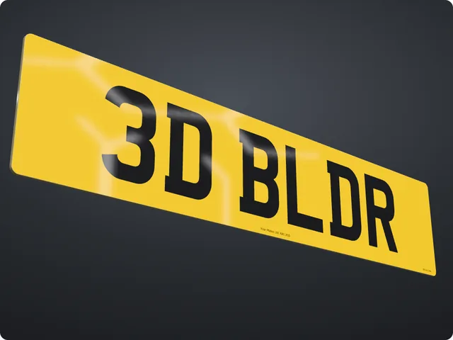 Printed plate, 3D BLDR, rendered by the builder